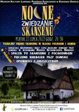 Nocne Zwiedzanie Skansenu - plakat